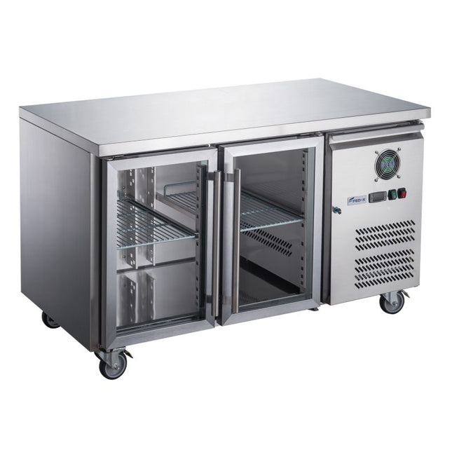 FED-X XUB7C13G2V undercounter glass door fridge — view 2
