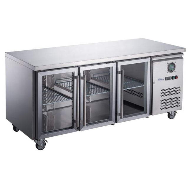 FED-X XUB7C18G3V undercounter glass door fridge — view 2