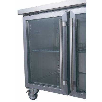 FED-X Three Glass Door Bench Fridge XUB7C18G3V