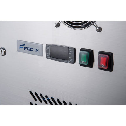 FED-X Three Glass Door Bench Fridge XUB7C18G3V