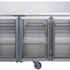 FED-X Four Glass Door Under-Bench Fridge XUB7C22G4V