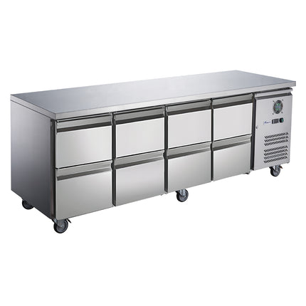 FED-X XUB7C22S4D Eight-Drawer Underbench Fridge - hero