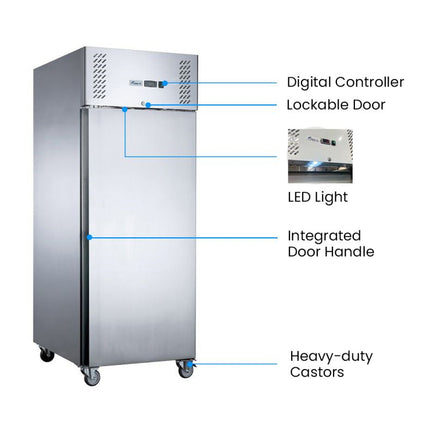 FED-X S/S Single Door Upright Fridge 429L XURC400SFV