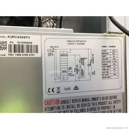 2NDs: FED-X S/S Single Door Upright Fridge XURC400SFV-NSW1414