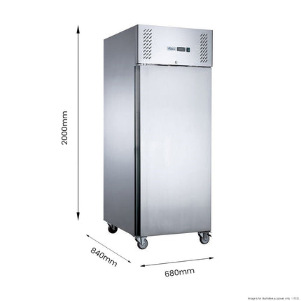 FED-X XURF600SFV Upright Freezer Dimensions 680mm W x 840mm D x 2000mm H
