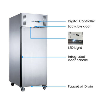 FED-X S/S Single Door Upright Fridge 600L XURC600SFV