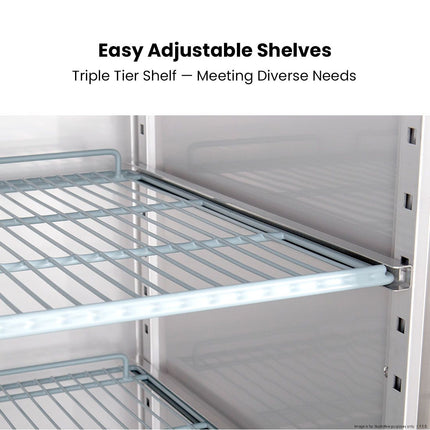 FED-X XURF600SFV Triple-Tier Adjustable Wire Shelves Interior