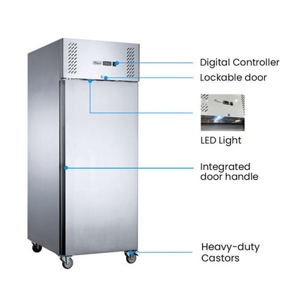 FED-X S/S Single Door Upright Freezer XURF650SFV