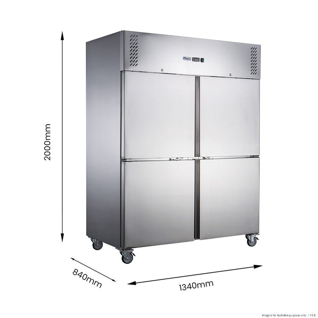 FED-X XURF1200S2V Upright Freezer - Dimensions Diagram