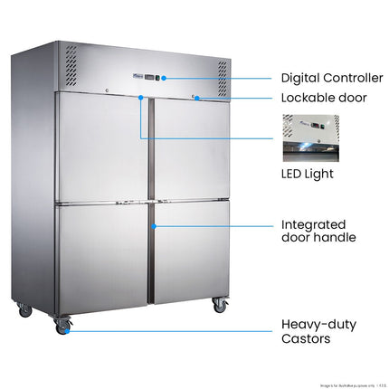 FED-X XURF1200S2V Upright Freezer - Interior Shelving