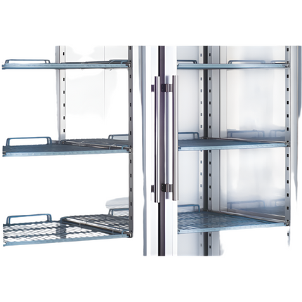 FED-X S/S Two Full Glass Door Upright Fridge XURC1410G2V