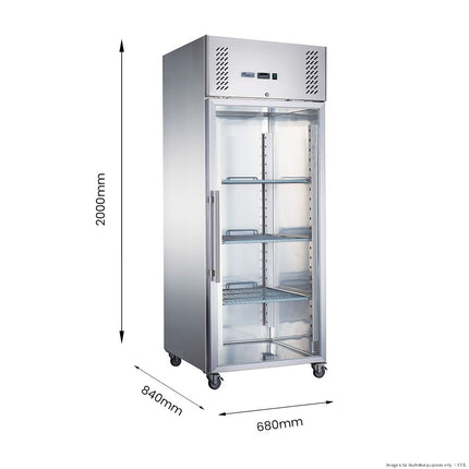 FED-X XURC600G1V dimensions — 680mm wide, 840mm deep, 2000mm high