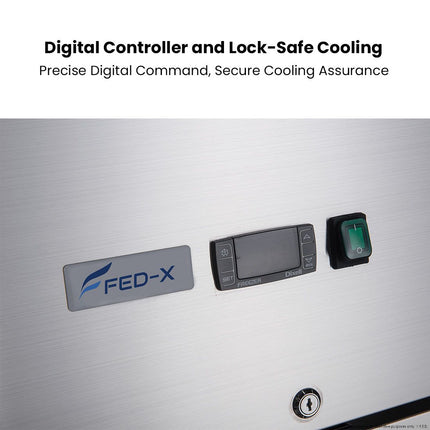 FED-X XURC600G1V Dixell digital controller and lockable door detail