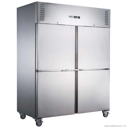 FED-X XURF1200S2V Split Four-Door Upright Freezer - Front View