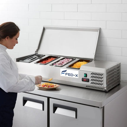 FED-X Salad Bench With Stainless Steel Lid XVRX1200/380S