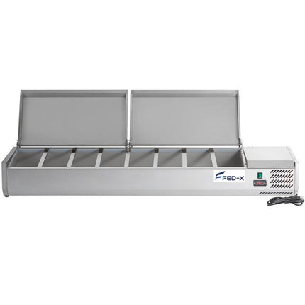 FED-X Salad Bench With Stainless Steel Lids XVRX2000/380S