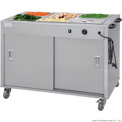 Modular Systems YC-3 Chilled Food Service Cart Cold Bain Marie — 4x1/2 GN + 1x1/1 GN on castors