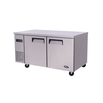 Atosa YPF9022 2 door undercounter storage fridge — front view