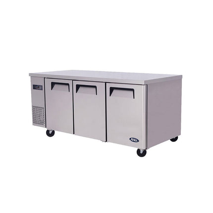 Atosa YPF9042 3 door undercounter fridge — front view